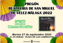 Ecos del Rocío actuará en el pregón de la Feria de Vélez Málaga que ofrecerá D. Juan Herrera el 27 de septiembre